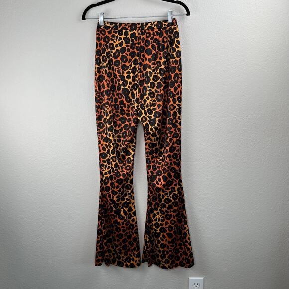 Wide Leg High Rise Leopard Cheetah Leggings Halloween Costume Adult Small/Medium - Picture 10 of 10